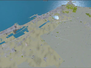 Alexandria city Egypt 60km 3D Model