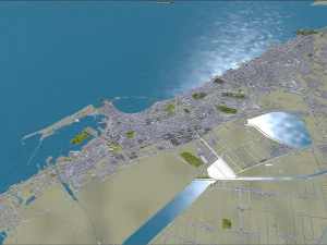 Alexandria city Egypt 60km 3D Model