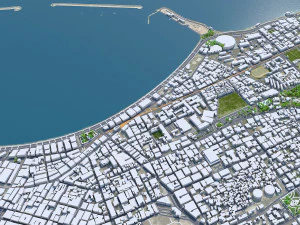 Alexandria city Egypt 60km 3D Model