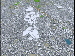 Aligarh city Uttar Pradesh India 15km 3D Model