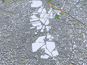 Aligarh city Uttar Pradesh India 15km 3D Model
