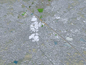 Aligarh city Uttar Pradesh India 15km 3D Model