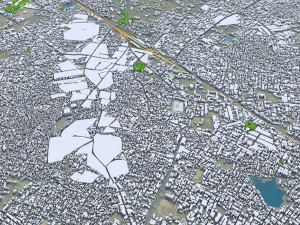 Aligarh city Uttar Pradesh India 15km 3D Model