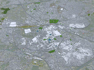 Amritsar city Punjab India 30km 3D Model