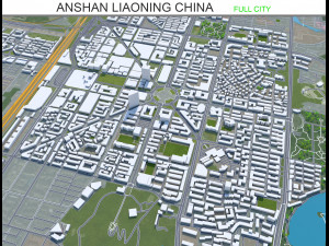 Anshan city Liaoning China 30km 3D Model