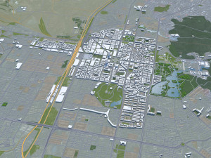 Anshan city Liaoning China 30km Modèle 3D