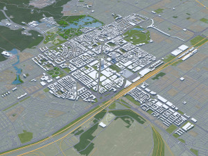 Anshan city Liaoning China 30km Modèle 3D