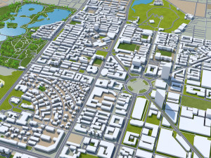 Anshan city Liaoning China 30km Modèle 3D