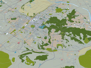 Anshan city Liaoning China 30km Modèle 3D