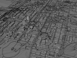 Anshan city Liaoning China 30km Modèle 3D
