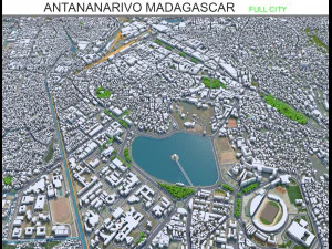 Città di Antananarivo Madagascar 35 km Modello 3D