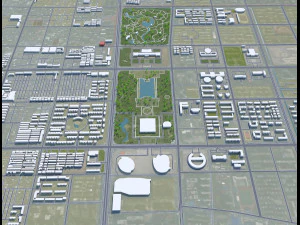 Anyang city Henan China 40km 3D Model