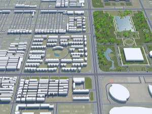 Anyang city Henan China 40km 3D-Modell