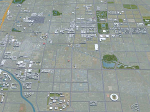 Anyang city Henan China 40km 3D Model