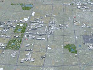 Anyang city Henan China 40km 3D Model
