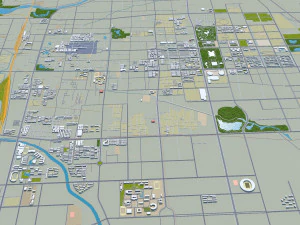 Anyang city Henan China 40km 3D Model