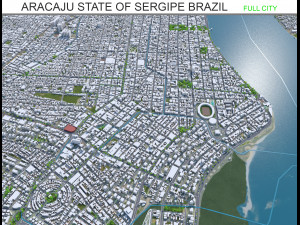 Aracaju city State of Sergipe Brazil 40km Modèle 3D