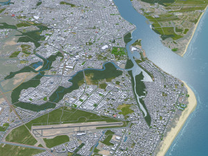 Aracaju city State of Sergipe Brazil 40km Modèle 3D