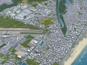 Aracaju city State of Sergipe Brazil 40km 3D Model