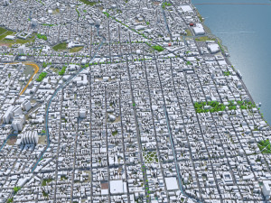 Aracaju city State of Sergipe Brazil 40km Modèle 3D