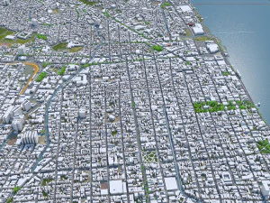 Aracaju city State of Sergipe Brazil 40km 3D Model