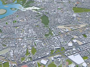 Aracaju city State of Sergipe Brazil 40km 3D Model