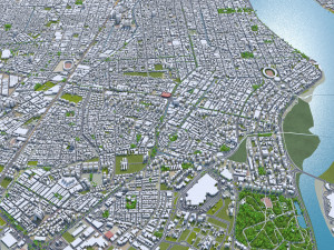 Aracaju city State of Sergipe Brazil 40km Modèle 3D