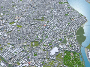 Aracaju city State of Sergipe Brazil 40km 3D Model
