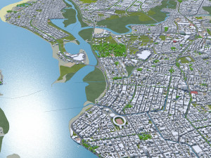 Aracaju city State of Sergipe Brazil 40km Modèle 3D