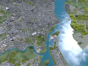 Aracaju city State of Sergipe Brazil 40km 3D Model