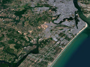 Aracaju city State of Sergipe Brazil 40km 3D Model