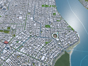 Aracaju city State of Sergipe Brazil 40km Modèle 3D