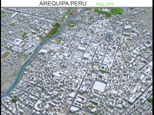Arequipa city Peru 35km 3D Model