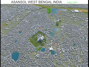 Asansol city West Bengal India 20km 3D Model