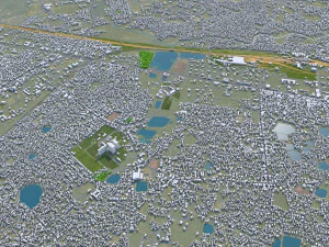 Asansol city West Bengal India 20km 3D Model