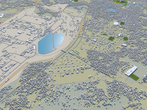 Asansol city West Bengal India 20km 3D 모델