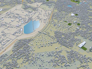 Asansol city West Bengal India 20km 3D Model