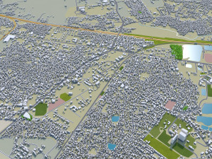 Asansol city West Bengal India 20km 3D 모델