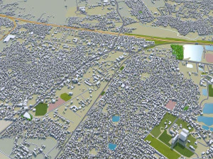 Asansol city West Bengal India 20km 3D Model