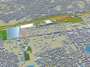 Asansol city West Bengal India 20km 3D Model