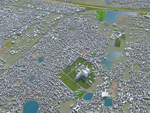 Asansol city West Bengal India 20km 3D Model