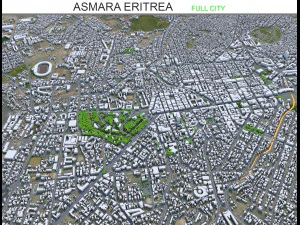 Asmara city Eritrea 15km 3D Model