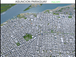 Asuncion city Paraguay 45km Model 3D
