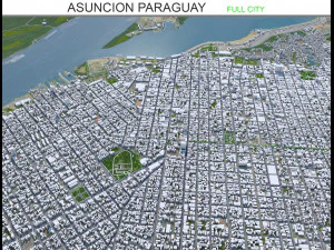 Cidade de Assun&ccedil;&atilde;o Paraguai 45km Modelo 3D