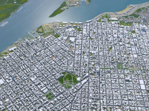 Asuncion city Paraguay 45km 3D Model