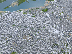 Asuncion city Paraguay 45km 3D Модель