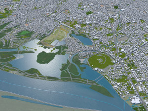 Asuncion city Paraguay 45km 3D Модель
