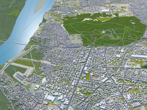 Asuncion city Paraguay 45km 3D Модель
