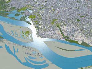Asuncion city Paraguay 45km 3D Model