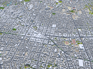 Asuncion city Paraguay 45km 3D Модель